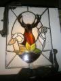 vitrail cerfs et bouquetins pour chasseur