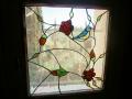 vitrail roses et mesange
