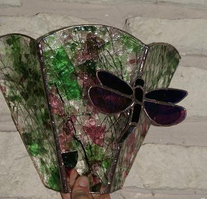 applique verte libellul